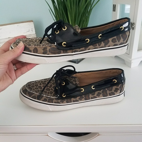 Leopard print Sperry topsider shoes - Picture 2 of 6
